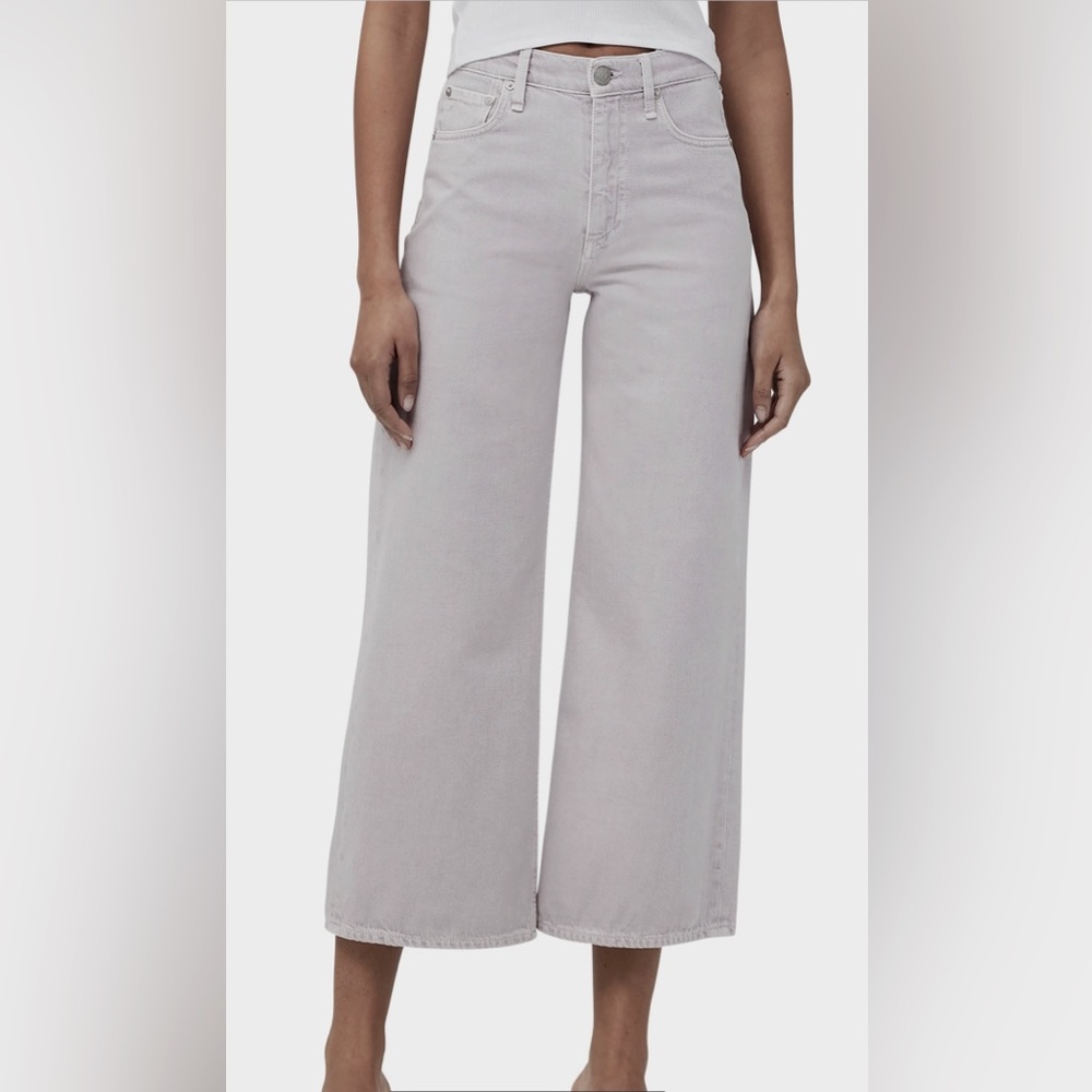 NWT Rag & Bone The Andi High Rise Ankle Wide Leg Jean GraySz 33